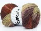 Magic Worsted 77634 Brick Mauve Sage + Ice Yarns Striping Acrylic Yarn 100g 202y