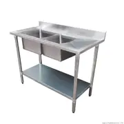 Modular Systems Double Sink Bench Left Handed 1500X600X900Mm 1500-6-DSBL - 1500-6-DSBL