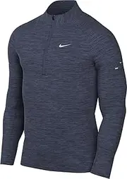 [Nike] Stride Men's Dri-Fit Midlayer Half Zip Running Top, Thunder Blue/HTR/Reflective Silv, HV2180-437, XL