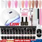 Quick Building UV Poly Nail Gel Tube Extension Builder DIY Kit 120W UV LED Lamp