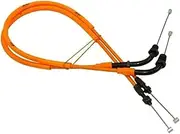 Szwaldaper Motorbike 2pcs Throttle Cable Steel Wire, for CBR600RR 600 RR 2007 2008 2009 2010 2011 2012 Motorcycle Clutch Cable(Orange)