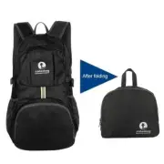 BLACK Ultra-Light Waterproof Folding Travel Backpack for Men and Women