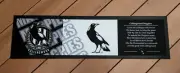 Collingwood Magpies AFL Team Printed Rubber Backed Bar Runner Mat New 89x25cm
