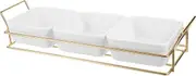 ABOOFAN 1Set Multi Compartment Serving Dish Versatile Snack Plate for Fruits Dips and Appetizers Home Food Container for Parties and Entertaining Section Design