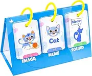 Animal Education Flash Cards | 72X Toddler Cognitive Animal Sound Flash Cards | Home and School Use Learning Animal Shape Cards for Beach, Kindergarten