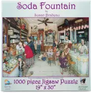 SUNSOUT INC - Soda Fountain - 1000 pc Jigsaw Puzzle by Artist: Susan Brabeau - x