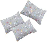 Beatifufu Small Pillow Cases for Toddlers 3 Pack of Soft Cotton Pillowcase Fun Robot Prints Washable Bedding Sets