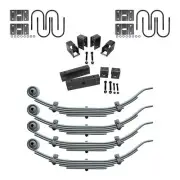 5 Leaf Trailer Slipper Spring Suspension & Tandem Axle Hanger Kit for 10k Axles
