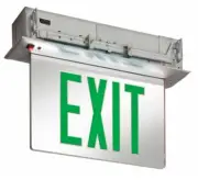 Lithonia EDGR 1 G EL M4 Single Face Aluminum LED Exit Sign w/ Green Letters NEW