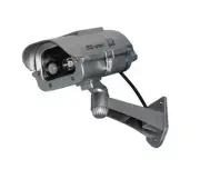 Solar Powered Dummy Camera with Motion Activated Flashing LED Strobe Light or In