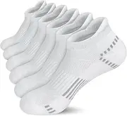[Airacker] Athletic Running Socks 6 Pairs Breathable Low Cut Sports Socks with Cushioning Ankle Socks for Men and Women