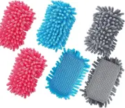 6 Pcs Microfiber Shag Whiteboard Eraser Chalkboard Eraser Washable Microfiber Sh