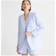 J Crew Greta Blazer Jacket 10 NWT Linen BX802 J.Crew Periwinkle Blue Coastal