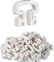 Lyreh 30pcs Football Net Clips, Horseshoe Shape Plastic Soccer Football Goal Net Clips Soccer Goal Ties Accessories for Fixing Playground Stadium