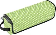 [sanluoli] Hair Tool Travel Bag for Women with Heat Resistant Mat Portable Hair Styling Tool Organizer Rainbowhearts Light Green