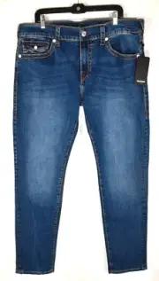 True Religion Mens Geno Big T Flap Relaxed Slim Jeans 38x34