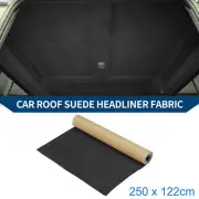 150G Suede Headliner Fabric 100" L x 47" W Foam Back for Car Roof Repair Black