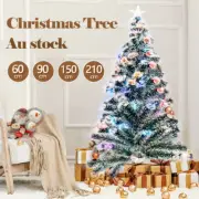 Christmas Tree Xmas Fibre Optic LED Green MULTI COLOUR 0.6/0.9/1.5/2.1M