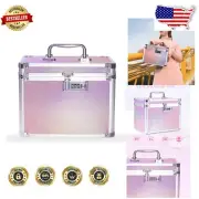 Colorful Aurora Combination Lock Box - Lightweight & Freestanding for Home Use