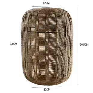 大號燈籠手工編織農家樂復古燈罩燈飾餐廳火鍋店仿藤民宿燈具吊燈