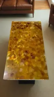36"x24" Agate Stone Table Tops Natural agate Console Table Yellow counters