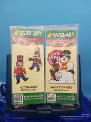 2 1998 Yard Art Do-it-yourself Patterns Frosty And Toy Soldiers