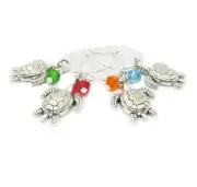 Set of 4 Sea Turtle Wine Glass Charms - Gift for the Wine Lover - Wine Gifts for