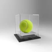 Tennis Ball Display Case Acrylic Perspex : Competition Winning Ball - SILVER