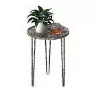 Palama Faux Marble Side Table, Side Table Marble, Grey Marbled Top Side Table...