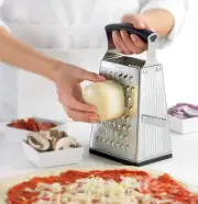 4-Sided Gourmet Kitchen Stainless Steel Cheese Garlic Ginger Boxed Grater Slicer