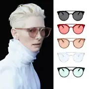 Tilda Swinton GM Double Bridge Tinted Lens Designer Celebrity Women Sunglasses