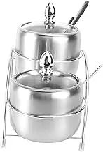 CRILSTYLEO Spice Rack Set Condiment Spice Jars Shelf Compact Seasoning Organizer for Kitchen Storage