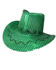 Green Cowboy Sequins Hat