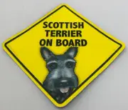 Scottish Terrier Dog On Board Magnet Laminated Car Pet Magnet NEW 6x6
