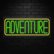 Adventure Neon Sign for Retail Displays | LED Flex Neon | 32"W x 13"H x 1"D
