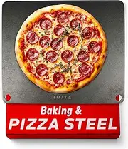 OLEEK Pizza steel Sheets for oven - Metal baking steels for oven - Pizza steel 16x13.4 inches - Steel pizza stone for oven - Baking steels pro pizza - Baking stone for oven