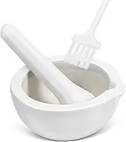 1 Set Seasoning Grinding Bowl with Pestle and Brush Efficient Garlic Masher Crush Pot for Restaurant Kitchen Classroom and Laboratory Use Easy Cleaning and Precise Grinding