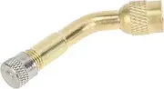 X AUTOHAUX Tire Valve Stem Air Inflation Adaptor Durable 135 Degree 50mm Long Tire Valve Extension Pure Copper Brass Tone