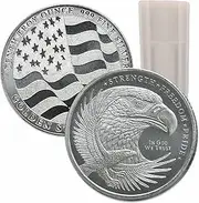 10 pc x 1/10 oz Silver Double Eagle Round Strength, Freedom, & Pride in velvet pouch