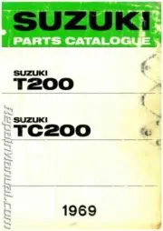 1969 Suzuki T200 TC200 Motorcycle Parts Manual