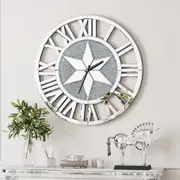Fin 60X60Cm Sparkly Crushed Diamond Wall Clock Roman Numeral Lounge Hallway Decor Au