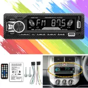 Car Radio Stereo 1Din Bluetooth FM Audio Head MP3/USB/SD/AUX In-Dash Unit Player