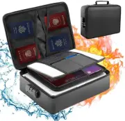 Fireproof Document Bag with Lock for Home - Portable Fire Proof Waterproof Ba...