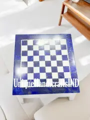 Marble Chess Set, Lapis Chess Squares, Tournament Chess Board, Vintage Chess set