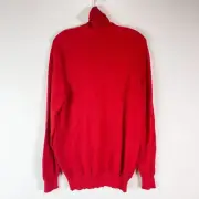 Canali Men's NWT Black Edition Bright Red Textured Turtleneck Sweater Size XL