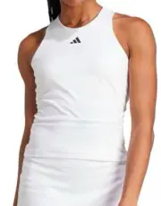 Adidas Tennis MID Y Tank Top Women’s Size M Built In Bra Training Shirt White