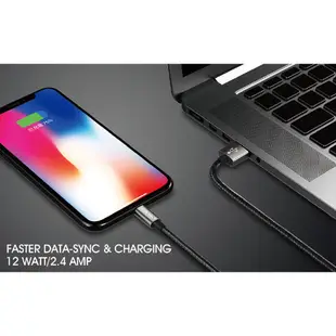 PERFEKT Apple原廠認證 Lightning iPhone 鋁合金編織充電傳輸線 (3M) 太空灰 - PT-10130【APP下單最高22%點數回饋】