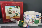 St. Nicholas Square BUTTON UP Dip Mix Set, Dip Bowl & Spreader New in Box NIB