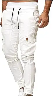 [Ctreela] Fashion Slim Fit Jogger for Men Hip Hop Urban Track Pants Athletic Low Rise Chino Pants Gym Training Workout Pants