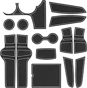 SENSHINE Customized Liners for Kia Sportage NQ5 Accessories 2023 Hybrid Cup Holder Insert Liner Center Console Liner Glove Box Mats Inserts Non-Slip Mats Pad 14-PC Set (Gray Trim)